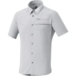 Shimano Transit Short Sleeve Check Button Up Trikot